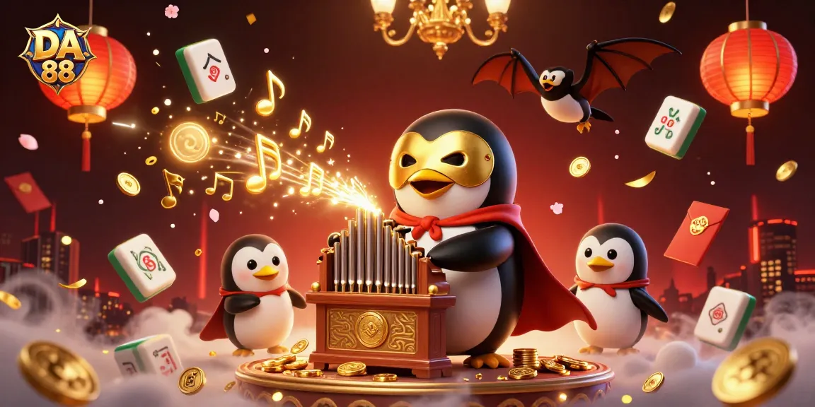A 3D illustration of DA 88's casino features, showcasing animated characters and vibrant gaming elements.