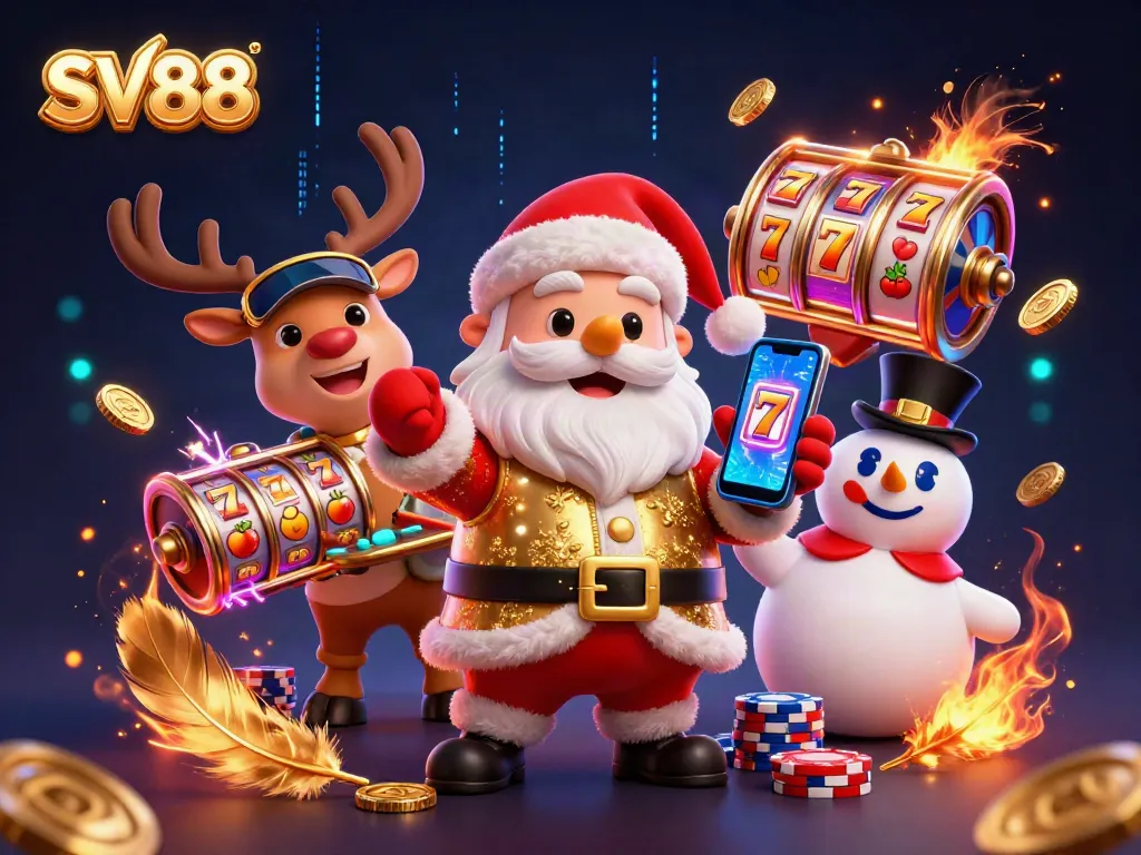Win big with SV88 and immersive casino action featuring playful characters and vibrant game elements.