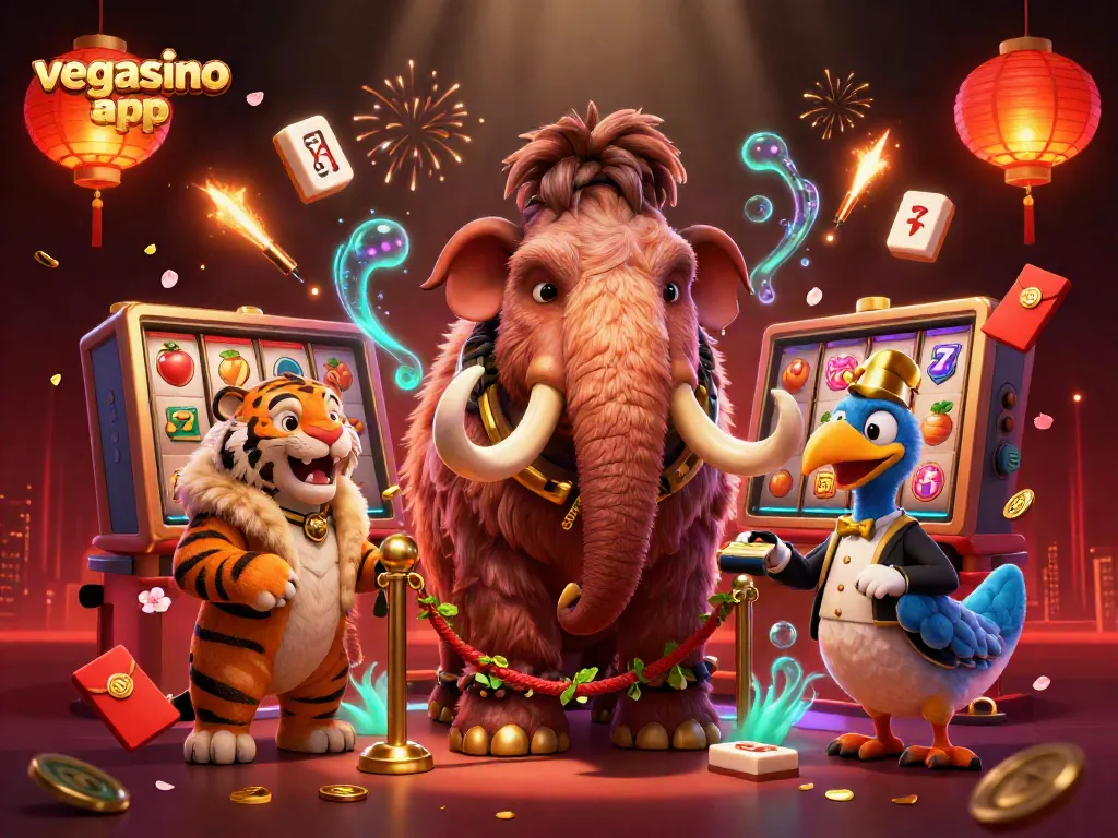 Engage with exciting games on the vegasino app featuring a vibrant casino scene.