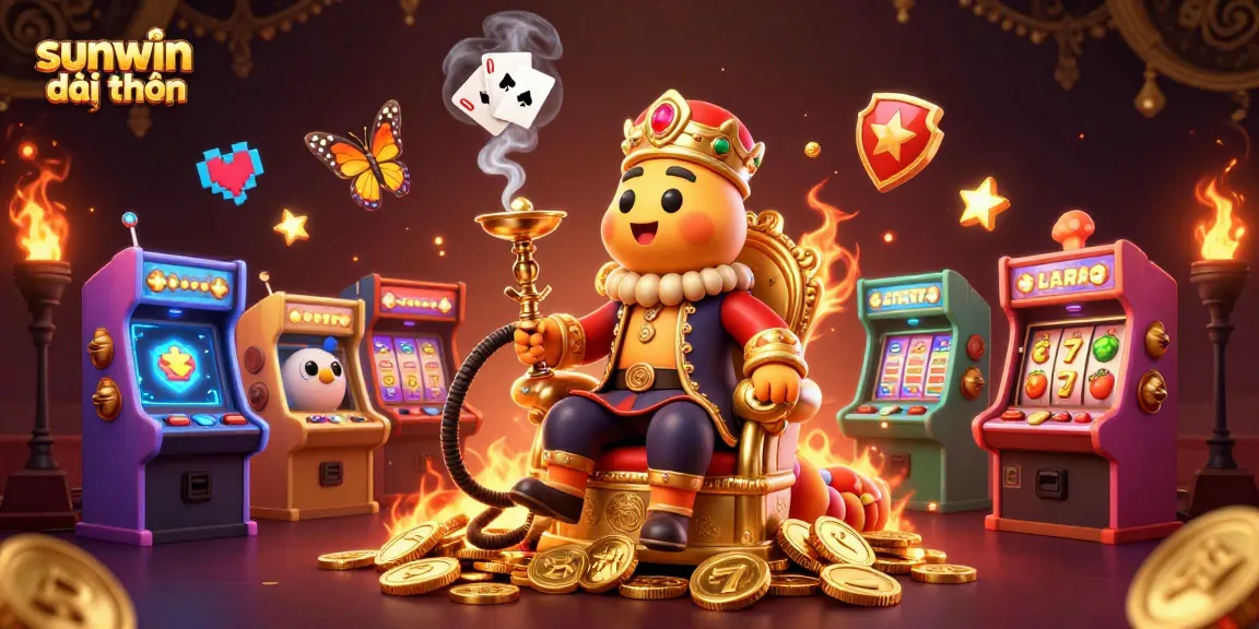 Experience sunwin đổi thưởng with this vibrant 3D illustration showcasing casino themes and elements.